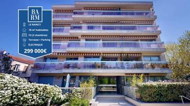 Appartement à vendre 299 000 € 3 pièces 2 chambres 78 m² RDC/4 Le Raincy 93340