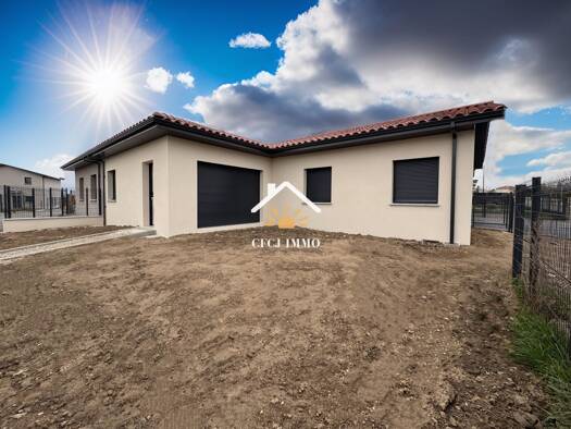 Maison de plain-pied à vendre 349 000 € 4 pièces 3 chambres 106 m² 300 m² de terrain Beauvallon 69700