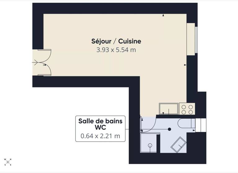 Appartement à vendre 125 000 € 1 pièce 19,3 m² Étage 4/5 Le Port Nice 06300