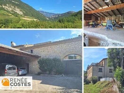 Maison en viager 340 600 € 16 pièces 10 chambres 391 m² 4 923 m² de terrain Saint-Julien-en-Quint 26150