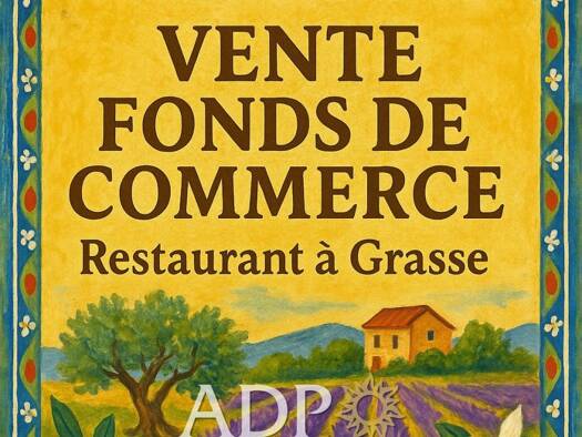 Restaurant à vendre Fonds de commerce 395 000 € 281 m² d'espace de restauration Grasse 06130