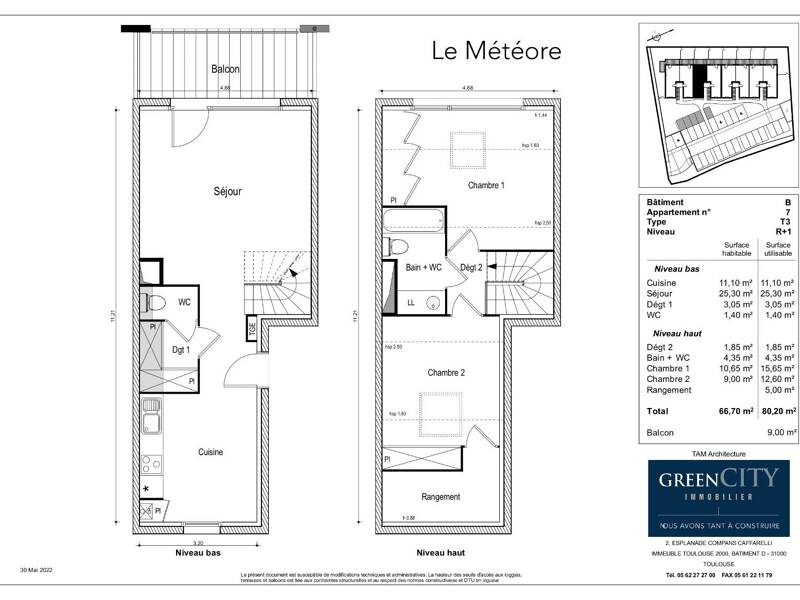 Maison à louer, 67m², SAINT SAUVEUR