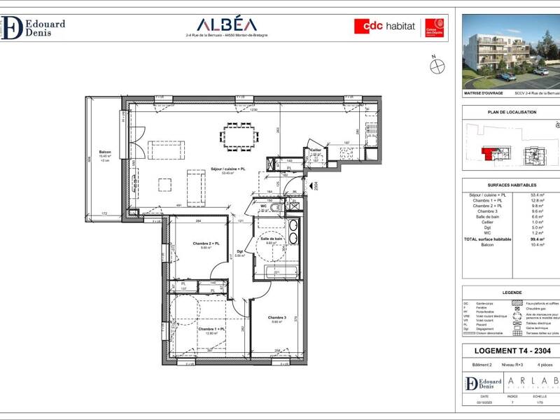 Maison à louer, 100m², MONTOIR DE BRETAGNE