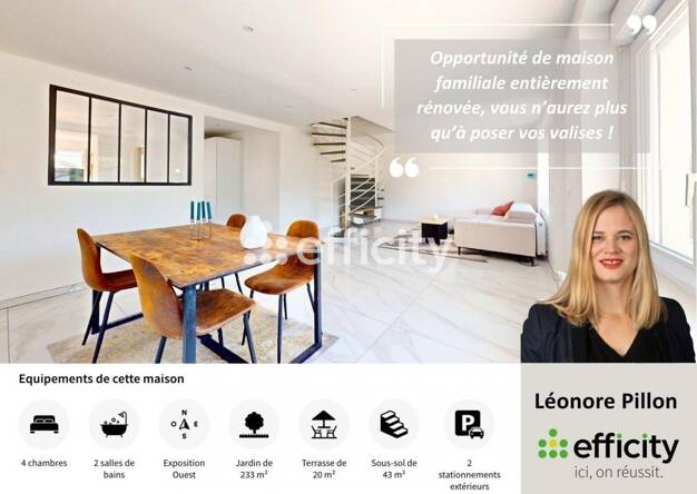 Maison à vendre 300 000 € 5 pièces 4 chambres 114 m² 233 m² de terrain Pont-de-Chéruy 38230