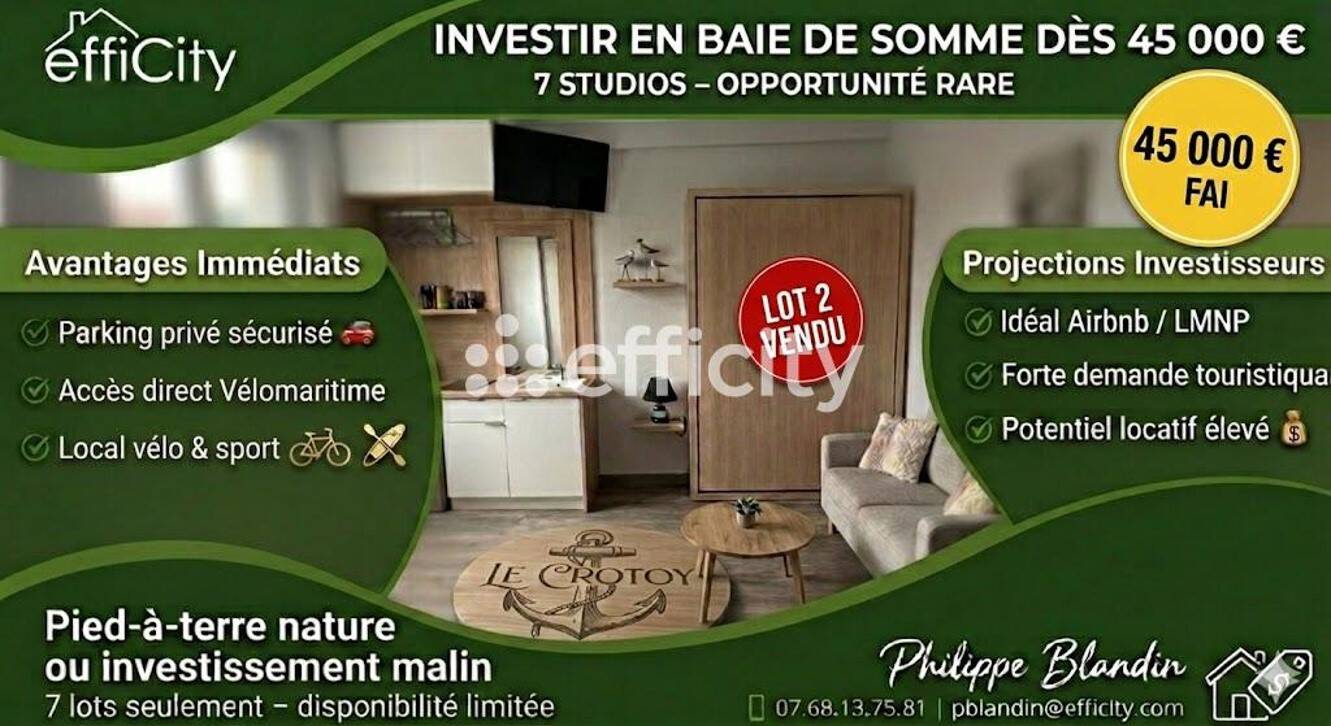 Maison à vendre, 13m², LE CROTOY