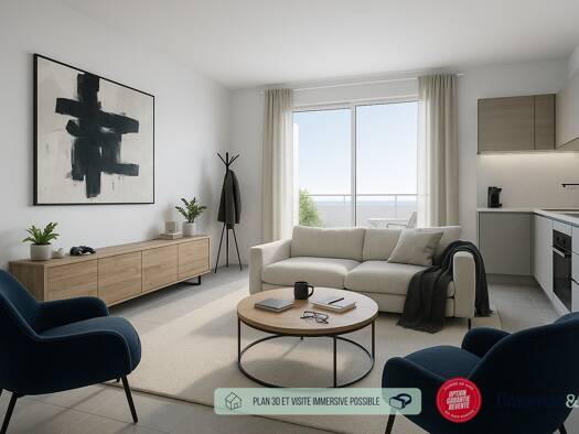 Appartement à vendre - Neuf 313 934 € 3 pièces 2 chambres 58 m² 3ème étage Les Routes Toulon 83100