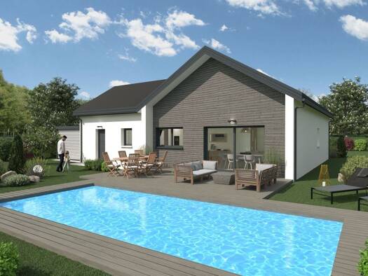 Terrain avec maison neuve à vendre 329 061 € 4 pièces 3 chambres 93 m² 707 m² de terrain Sébazac-Concourès 12740