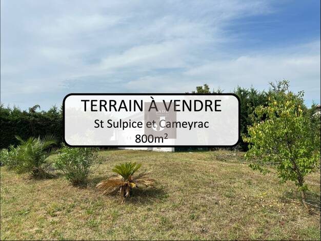 Terrain à vendre 140 000 € 800 m² de terrain St Sulpice et Cameyrac 33450