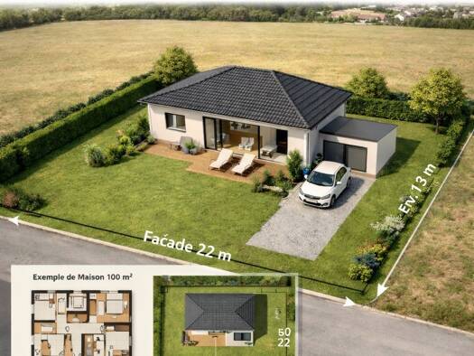 Terrain constructible à vendre 55 000 € 769 m² de terrain Brin-sur-Seille 54280