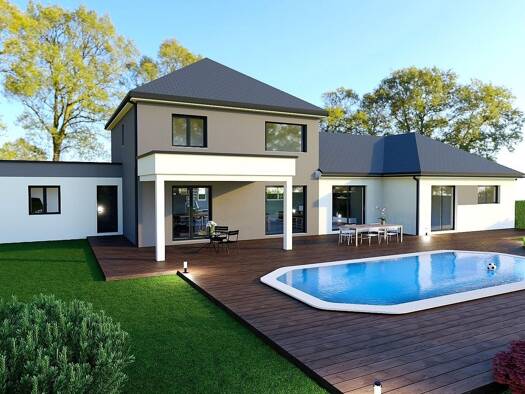 Terrain avec maison neuve à vendre 462 056 € 5 pièces 4 chambres 180 m² 2 500 m² de terrain Brassy 58140