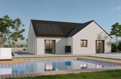 Maison de plain-pied à vendre 265 000 € 3 pièces 2 chambres 93 m² 500 m² de terrain Le Temple-de-Bretagne 44360