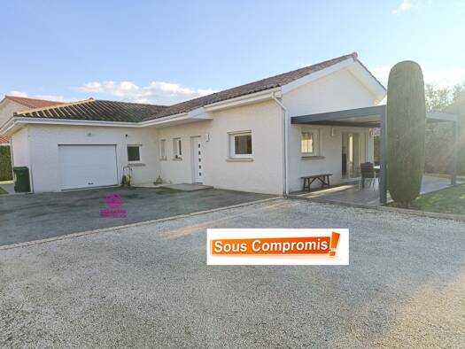 Maison de plain-pied à vendre 325 000 € 4 pièces 3 chambres 106 m² 982 m² de terrain Saint-Maurice-l'Exil 38550