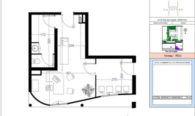 Local commercial à vendre 64 200 € 35 m² de surface de vente Le Hameau Pau 64000
