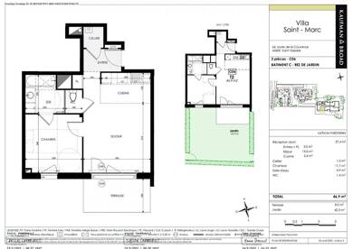 Appartement à louer 629 € 2 pièces 1 chambre 46,9 m² RDC/4 Saint Marc Est Saint-Nazaire 44600