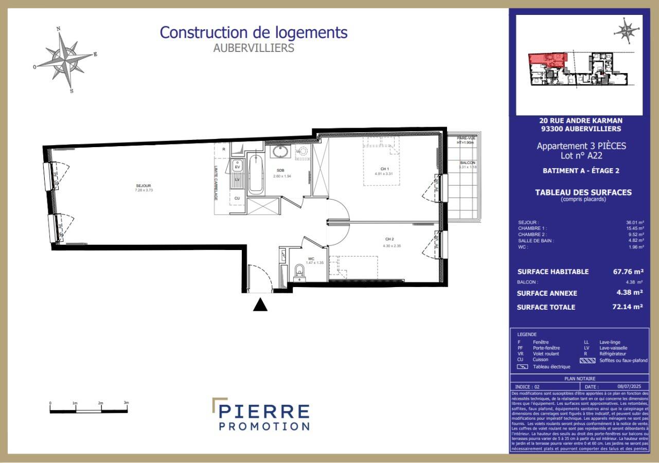 Maison à louer, 68m², AUBERVILLIERS