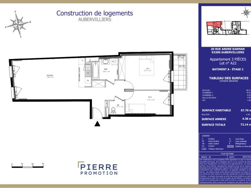 Maison à louer, 68m², AUBERVILLIERS