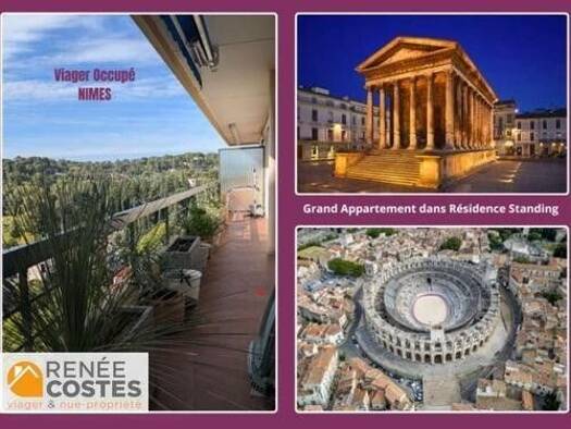 Appartement en viager occupé Bouquet 75 600 € 4 pièces 3 chambres 96 m² Étage 4/7 Jardins de la Fontaine Nîmes 30900