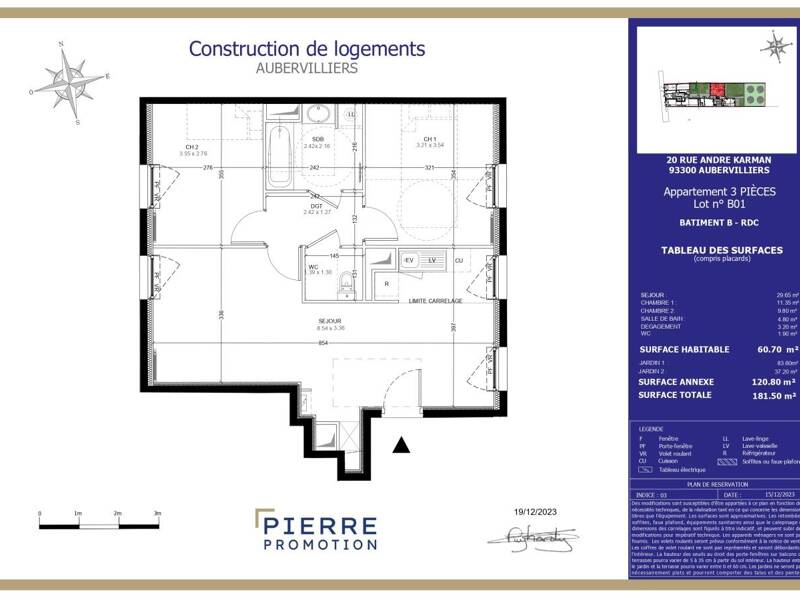 Maison à louer, 61m², AUBERVILLIERS