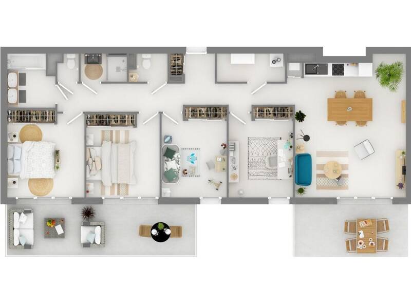 Maison à louer, 107m², BOUC BEL AIR