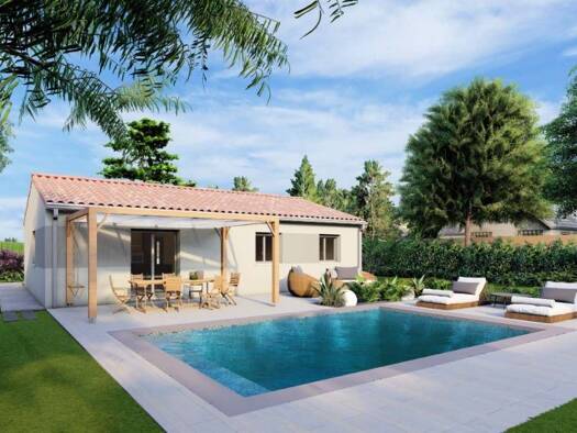 Terrain avec maison neuve à vendre 168 000 € 4 pièces 3 chambres 80 m² 890 m² de terrain Aiguillon 47190