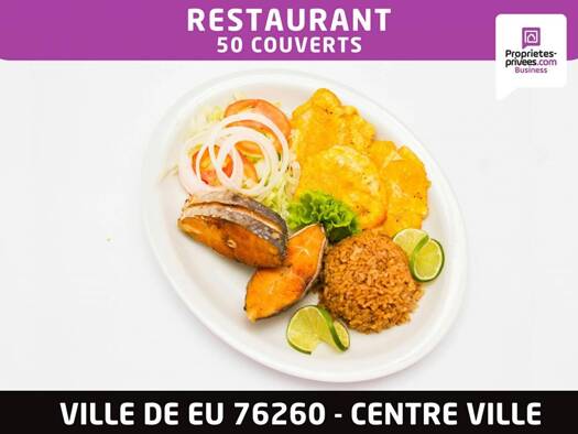 Restaurant à vendre Fonds de commerce 55 000 € 130 m² d'espace de restauration Centre Ville Eu 76260