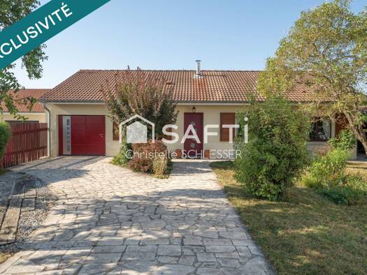 Maison de plain-pied à vendre 229 000 € 5 pièces 3 chambres 96 m² 847 m² de terrain Rosières-aux-Salines 54110
