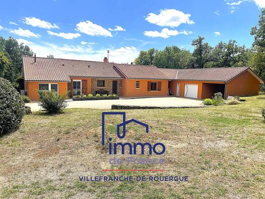 Maison de plain-pied à vendre 345 000 € 6 pièces 5 chambres 158 m² 3 389 m² de terrain La Rouquette 12200