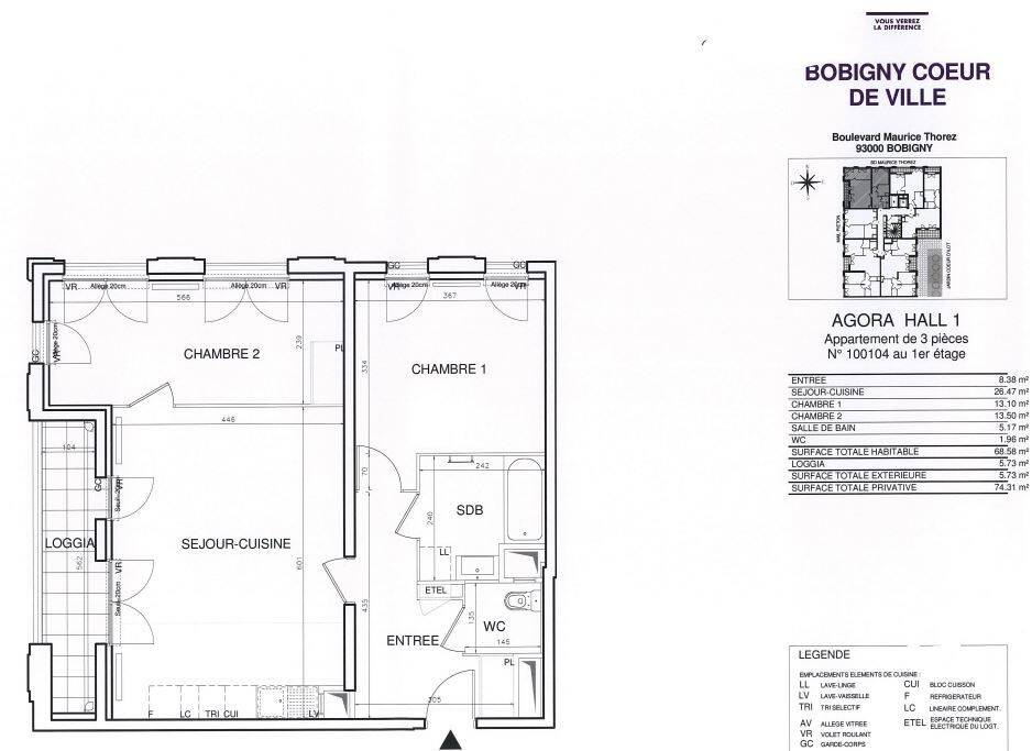 Maison à louer, 68m², BOBIGNY