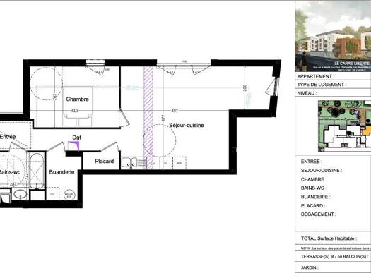 Appartement à vendre 190 000 € 2 pièces 1 chambre 55,9 m² RDC/4 Pont-de-Chéruy 38230