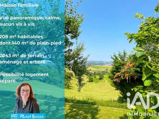 Maison à vendre 499 000 € 8 pièces 4 chambres 208 m² 2 043 m² de terrain Peripherie Saint-Genest-Lerpt 42530