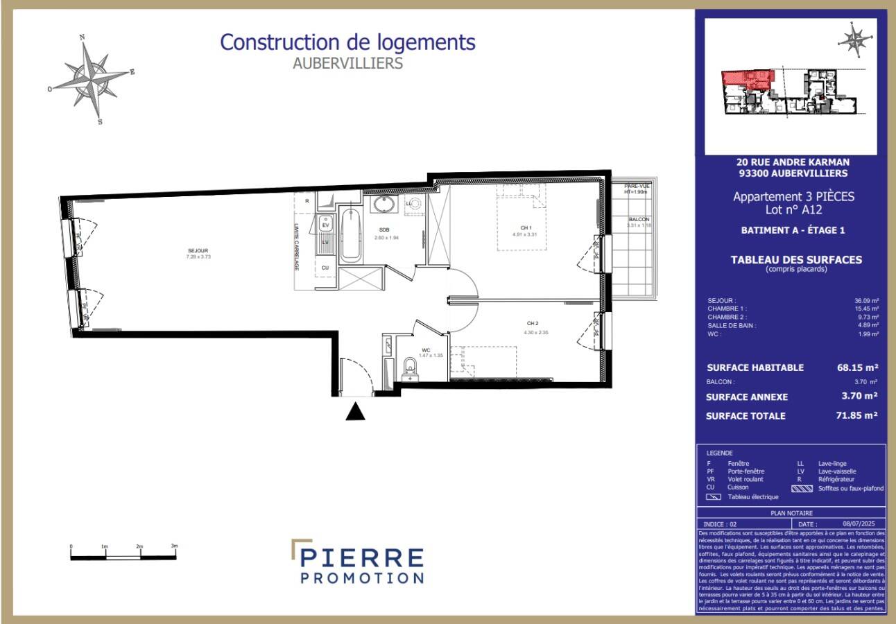 Maison à louer, 68m², AUBERVILLIERS