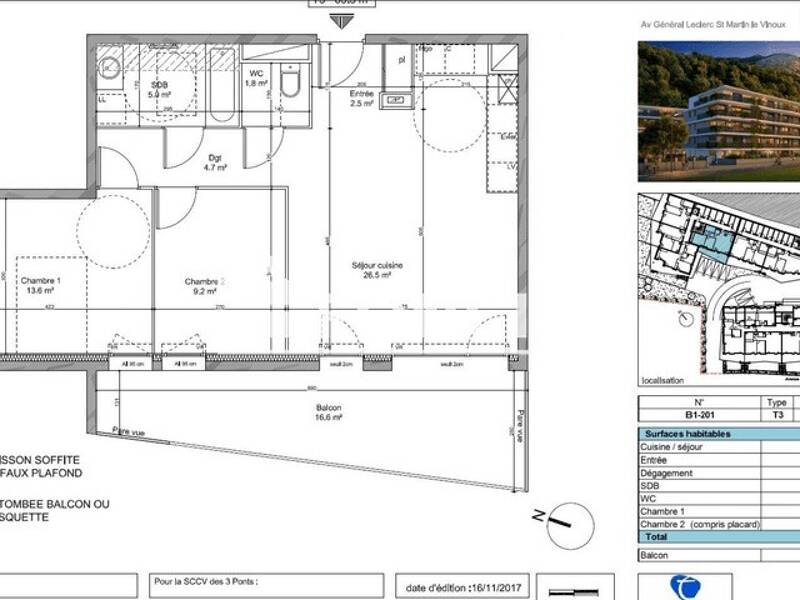 Maison à louer, 63m², SAINT MARTIN LE VINOUX