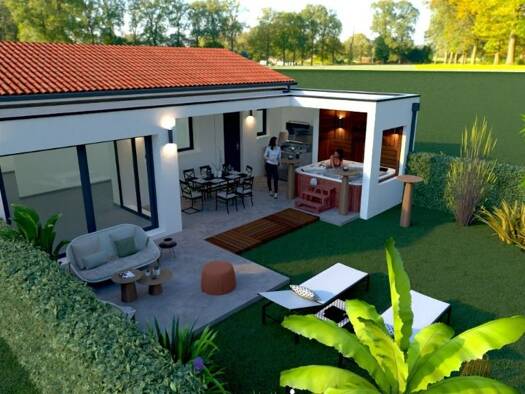 Terrain avec maison neuve à vendre 210 000 € 3 pièces 1 chambre 50 m² 180 m² de terrain Villemolaque 66300