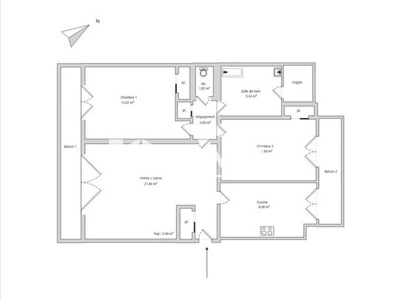 Maison à louer, 62m², LA CRAU