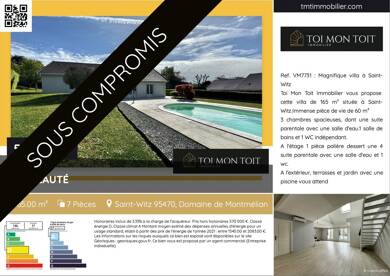 Villa à vendre 589 000 € 7 pièces 4 chambres 165 m² 964 m² de terrain Saint-Witz 95470