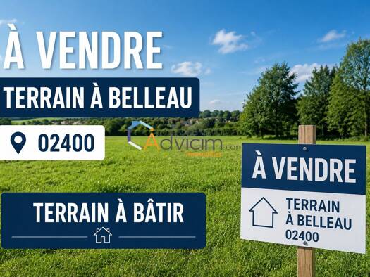 Terrain à vendre 49 500 € 1 171 m² de terrain Belleau 02400