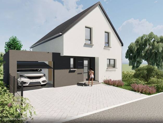 Terrain avec maison neuve à vendre 355 200 € 5 pièces 3 chambres 101,9 m² 454 m² de terrain Nord Est Bischwiller 67240
