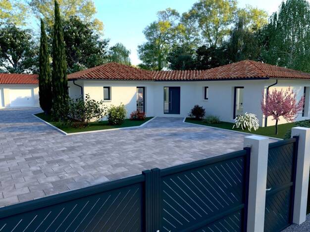 Terrain avec maison neuve à vendre 322 000 € 6 pièces 3 chambres 106 m² 376 m² de terrain Belin-Beliet 33830