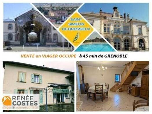 Maison en viager occupé Bouquet 49 850 € 4 pièces 2 chambres 119 m² 1 477 m² de terrain La Côte-Saint-André 38260