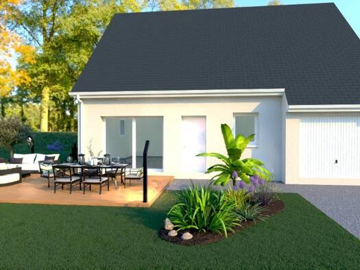 Terrain avec maison neuve à vendre 170 000 € 4 pièces 2 chambres 60 m² 1 500 m² de terrain Saint-Léger-de-Rôtes 27300