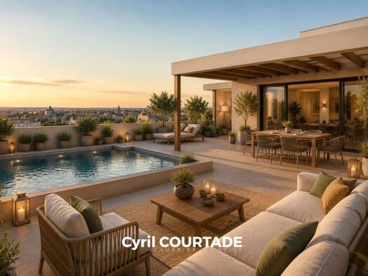 Duplex à vendre - Première occupation 756 000 € 4 pièces 3 chambres 108 m² Étage 8/8 Aiguerelles - Nouvelle Mairie Montpellier 34000