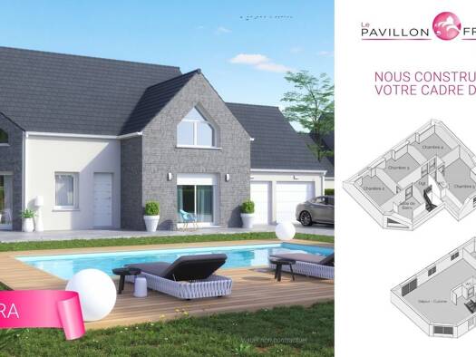 Terrain avec maison neuve à vendre 433 000 € 6 pièces 5 chambres 135 m² 400 m² de terrain Est Vaires-sur-Marne 77360