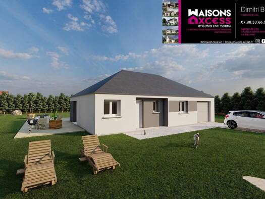 Terrain avec maison neuve à vendre 176 700 € 4 pièces 3 chambres 80 m² 464 m² de terrain Falaise 14700