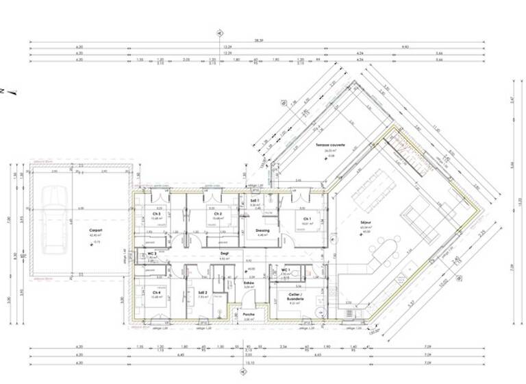 Maison à vendre - Neuf 212 000 € 5 pièces 4<br/>chambres 149 m²<br/>superficie 1 817 m²<br/>terrain Boulazac Isle Manoire 24330