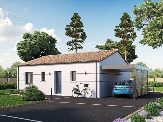 Terrain avec maison neuve à vendre 170 595 € 3 pièces 2 chambres 66 m² 445 m² de terrain Avrillé 85440