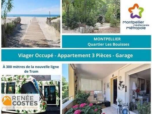 Appartement en viager occupé Bouquet 124 995 € 3 pièces 2 chambres 66 m² Étage 2/4 La Martelle Montpellier 34070