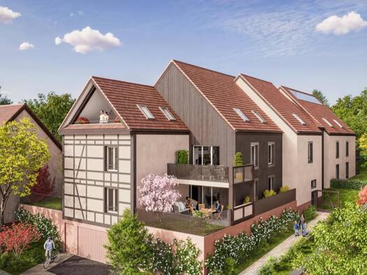 Appartement à vendre - Neuf 259 000 € 3 pièces 2 chambres 58 m² 2 étages Breuschwickersheim 67112