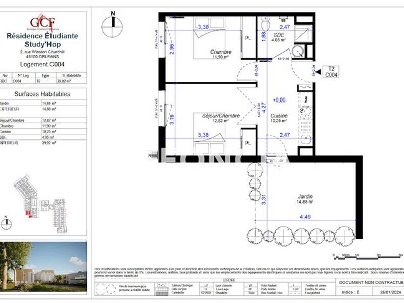 Maison à louer, 39m², ORLEANS