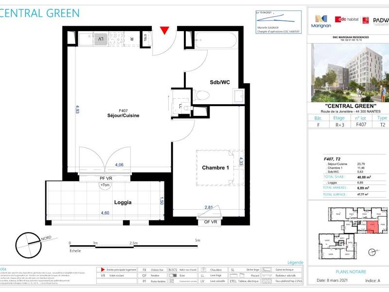 Maison à louer, 41m², NANTES