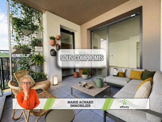 Appartement à vendre 269 000 € 3 pièces 2 chambres 59 m² Étage 1/2 Centre Nord Oullins-Pierre-Bénite 69600
